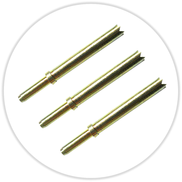 Kronenstifte mit Kragen, durchm 10,0 mm, Fussdurchmesser 4 mm, Gesamtlänge 50,0 mm