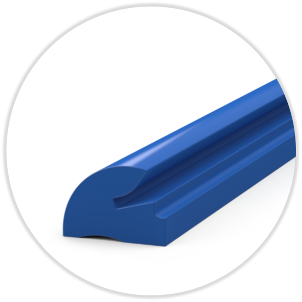 G- Profile 7,0 mm blue 70° Shore , packed by 90 meter