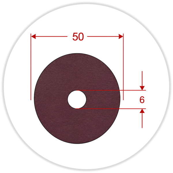 High performance grinding disc diam. inside 6,0 mm, outside 50,0 mm high 0,3 mm