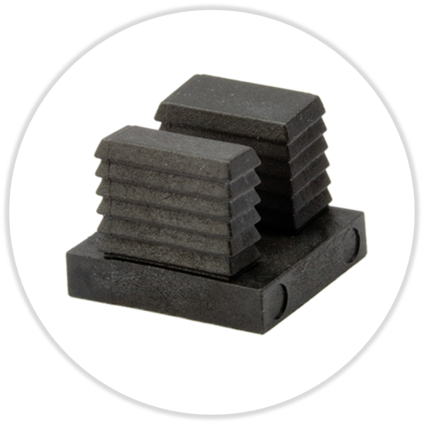 Clamping block for male and female stripping die black