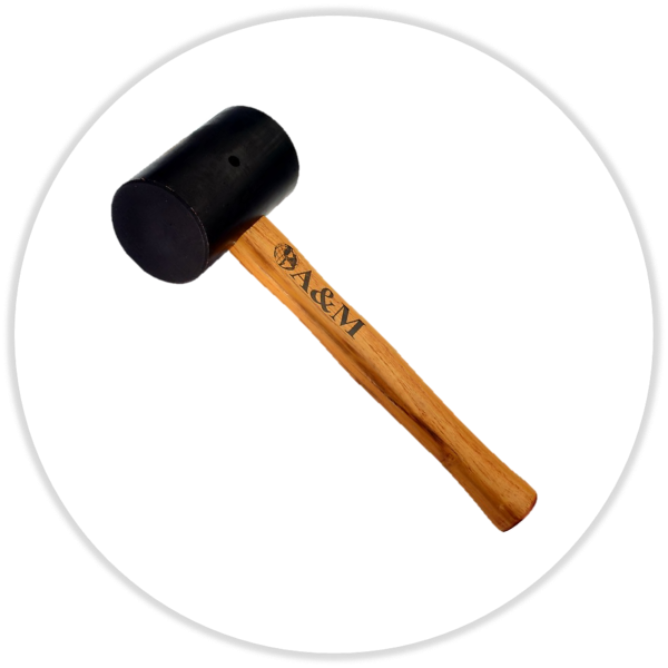 Polyurethanhammer, Kopf 75 x 115 mm  schwarz, Hickory Stiel 32 cm