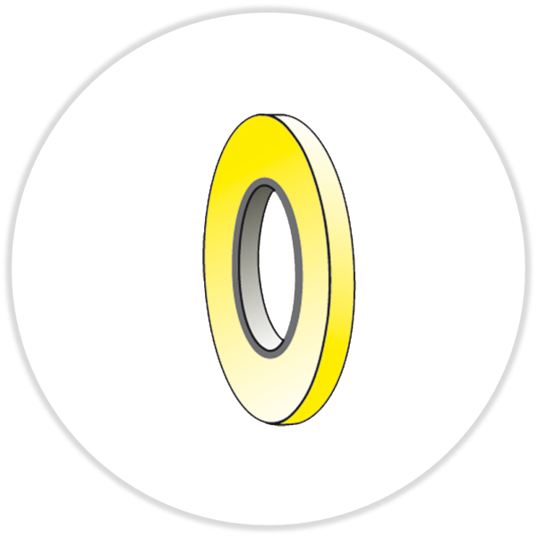 Profitape 80µm, gelb, 3 mm x 18 Meter
