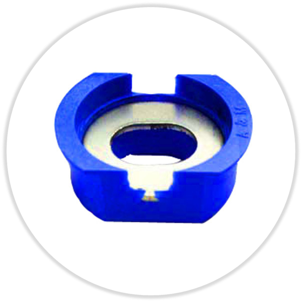 Speedmount plus blau mit Langloch 10,5 x 15mm