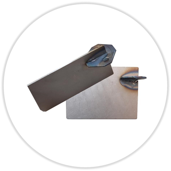 Bogenteiler / Trenn- und Seitenmesser untere Ausbrechform Holzstärke 12 mm Länge 100 x 61 mmführung ohne Fase