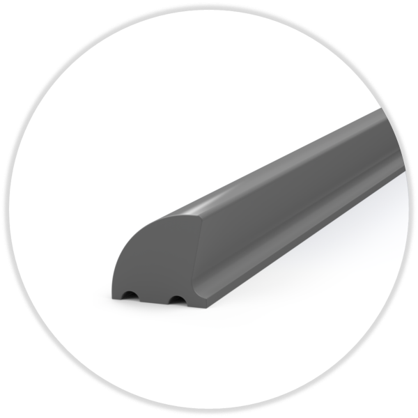 C-Profil grey 9,0 mm, packed by 60 meter