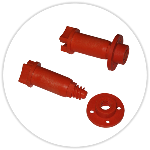 Distanzstück Set 50 mm, glasfaserverstärkter Kunststoff, orange