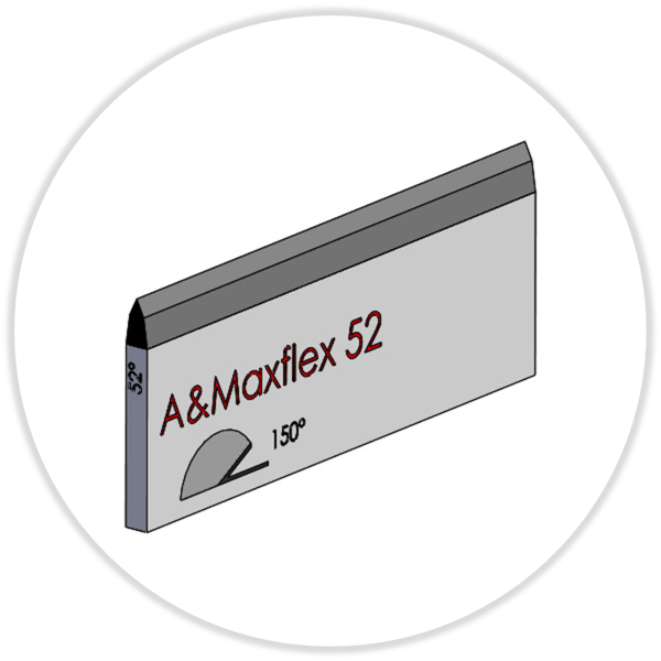 3pt A&Maxflex 52° Schneidlinie, Facette, 23,80 mm, Meterware