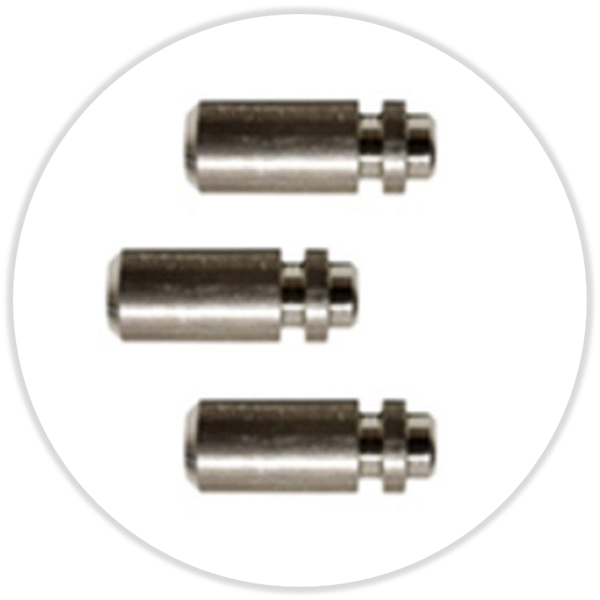 Position pins, made of aluminium, Diam.= 8,0 mm x 5,5 mm, lenght = 21 mm