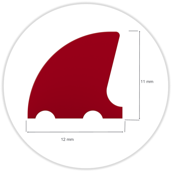 Soft C Profil red 11,0 mm , packed by 50 meter