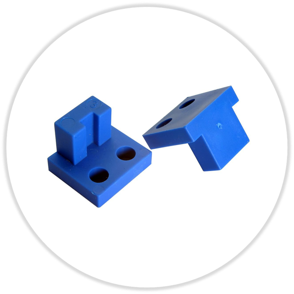 Clamping block blue for the Bobst SP machine