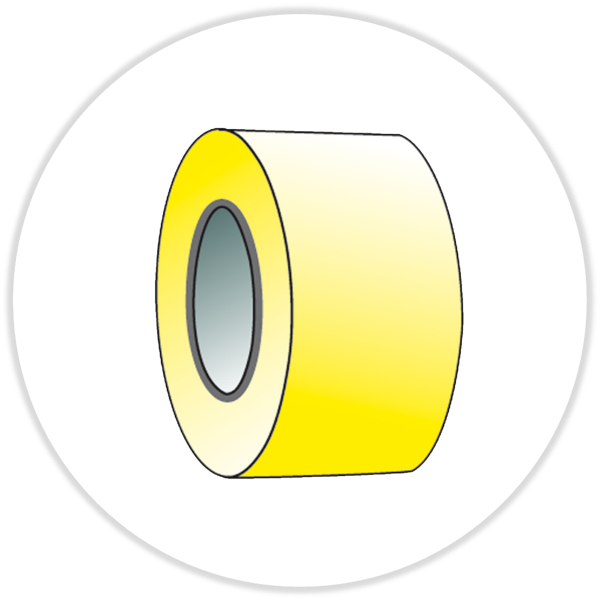 Profitape 80µm, gelb, 30 mm x 18 Meter