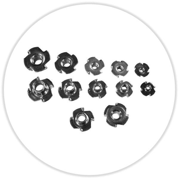 Einschlagmutter verzinkt M5 Durchm. außen = 6 mm, Höhe = 7,9 mm