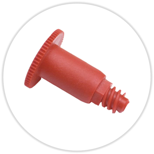 Schraube zu Distanzstück 45 mm, glasfaserverstärkter Kunststoff, rot