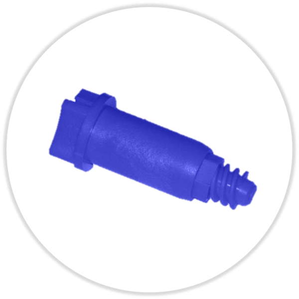 Schraube zu Distanzstück 50 mm, glasfaserverstärkter Kunststoff, hellblau