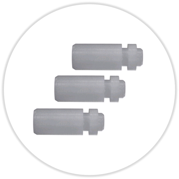 Position pins, made of plastic, Diam.= 8,0 mm x 5,5 mm, lenght = 21 mm