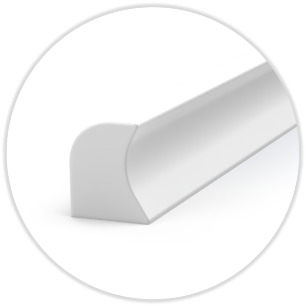 NK-Profil NR-B   9,5 x 8,0 mm 70° Shore white
