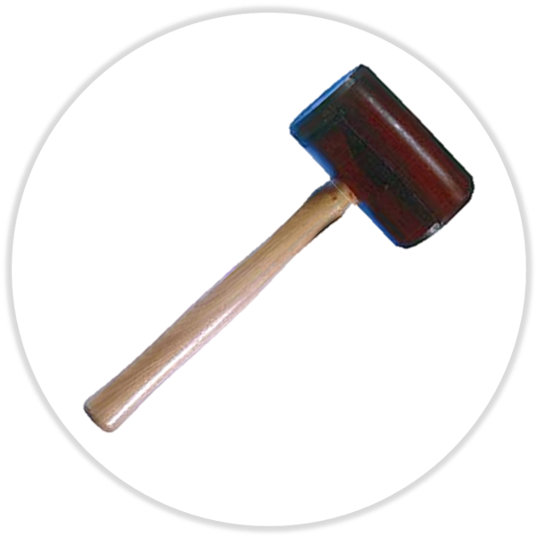 Rohhauthammer Tönnchenform, Kopf 12 x 7 cm, 700 g
