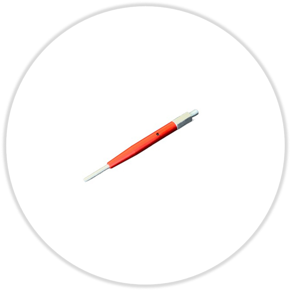 High Performance Unterstift SP 115 mm, schlanke Ausführung D = 10 mm, eloxiert, feuerrot