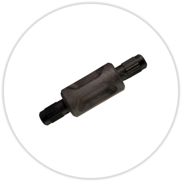 Abstandhalter Zapfendurchmesser 6,8 mm aus Kunststoff schwarz runde Ausführung, Körperlänge = 23 mm