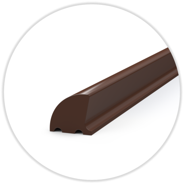 C- Profile 9,5 mm brown, packed by 90 meter