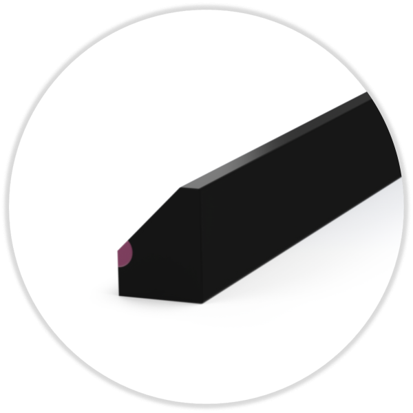 D5T-Profil 10,0/5,8x5,5 ca 70° Shore A, black/violet