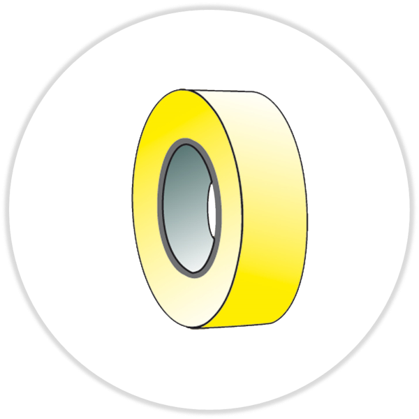 Profitape 80µm, gelb, 12 mm x 18 Meter