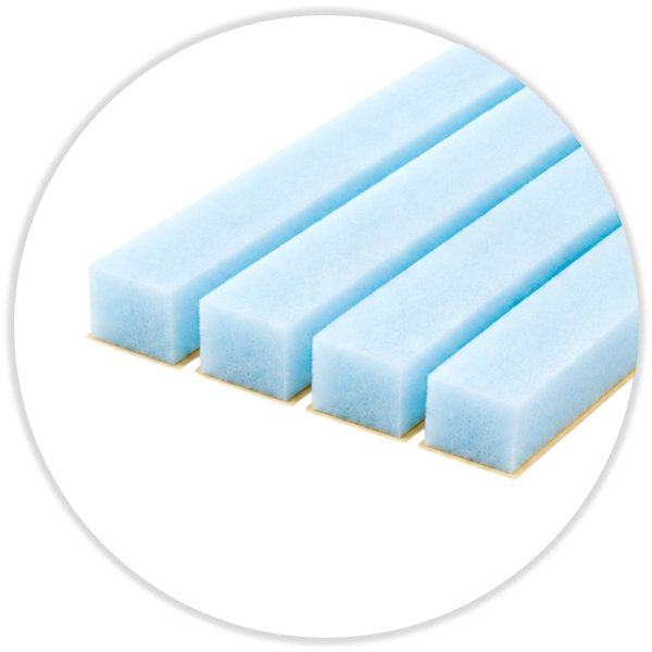 Schaumstoffstreifen RG 35 selbstklebend  blau Höhe: 40 mm, Breite: 40 mm, Länge: 1000 mm