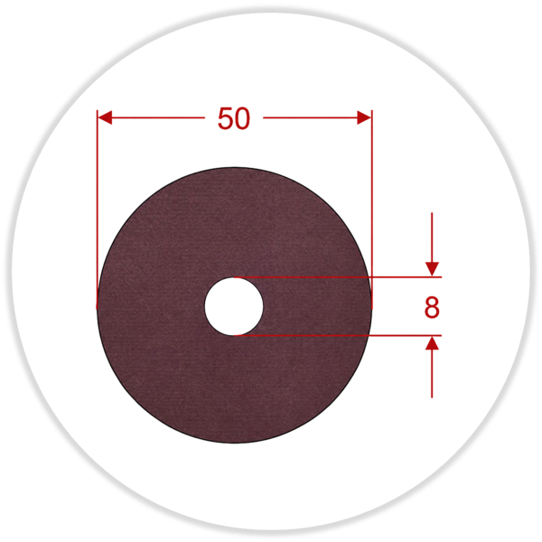 High performance grinding disc diam. inside 8,0 mm, outside 50,0 mm high 0,3 mm