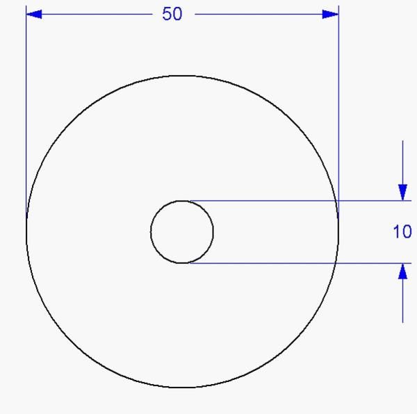 High performance grinding disc diam. inside 10,0 mm, outside 50,0 mm high 2,5 mm