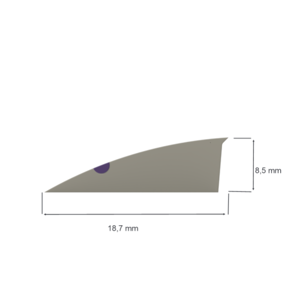 Cushion-Crease 55° Shore A, für perfekte Rillergebnisse 8,5 x 21 mm, weiss/lila