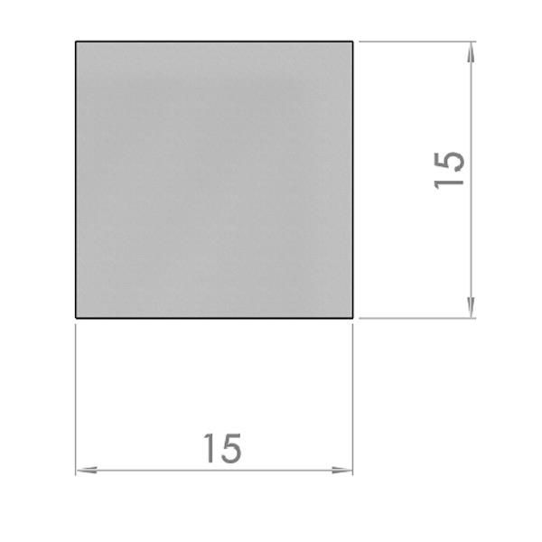 Strips G900, grey, 15,0 x 15,0 x 500 mm, VE/sheet = 132 Strips